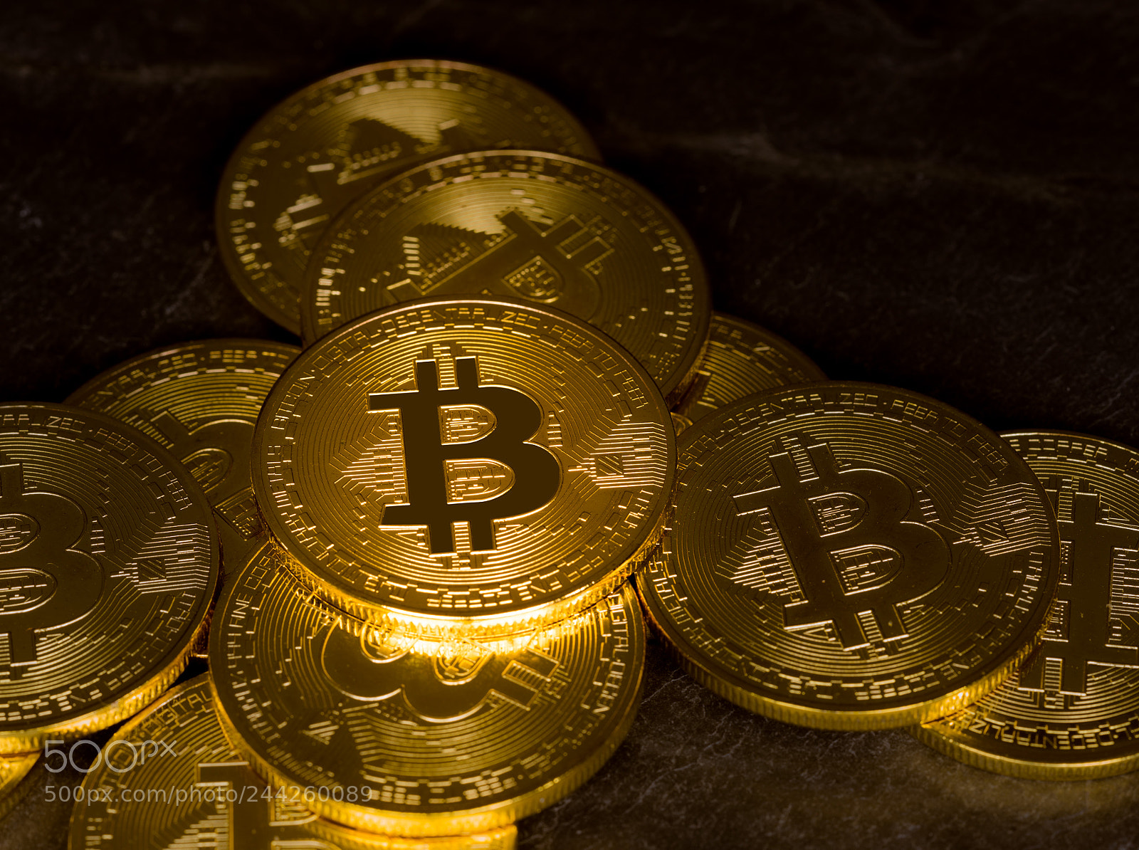 Sony a7R II sample photo. Stack of bitcoins with photography