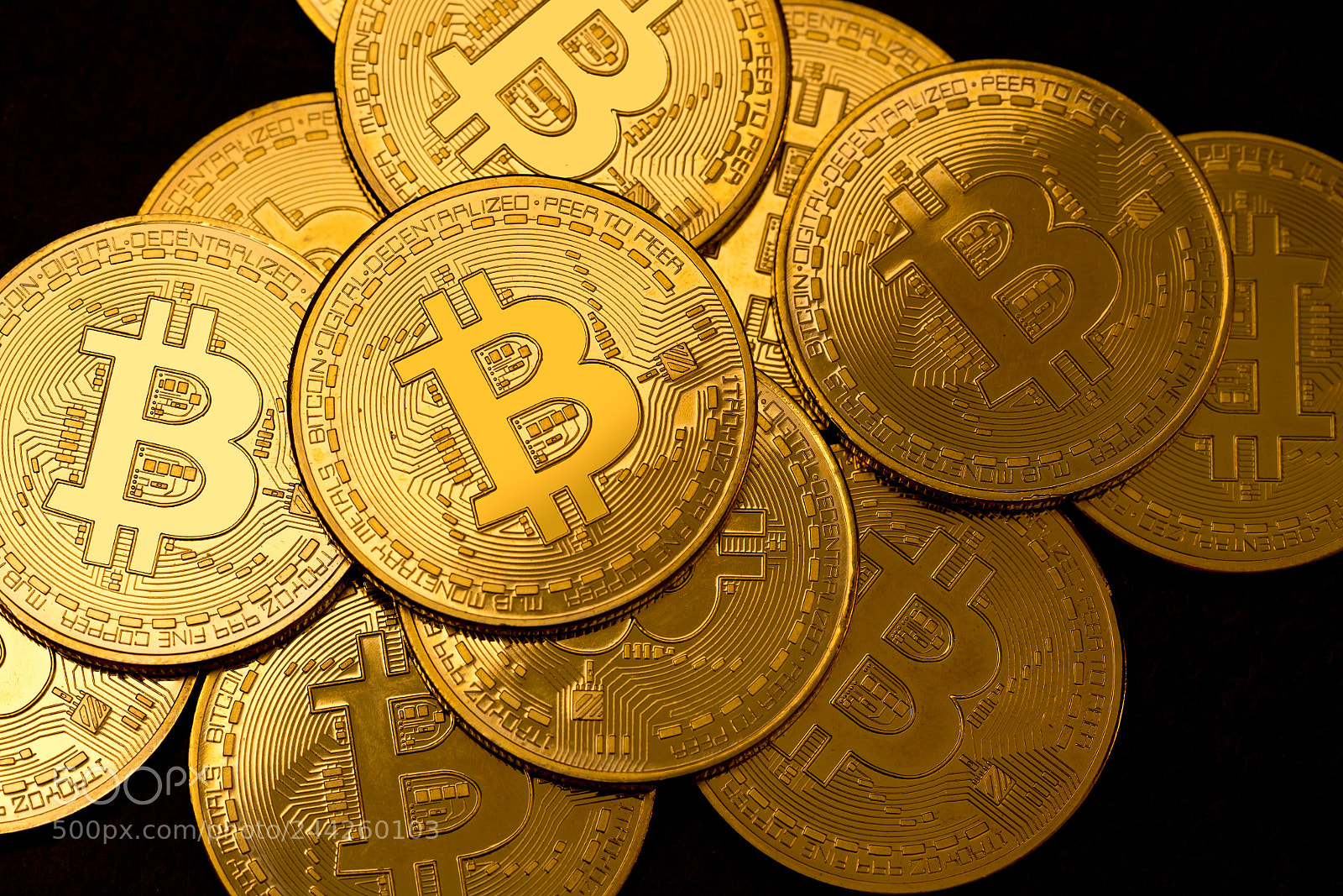 Sony a7R II sample photo. Pile of bitcoins on photography