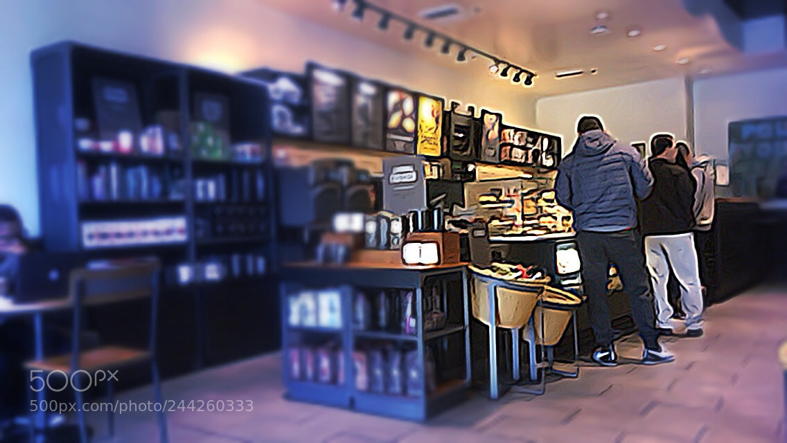Apple iPhone sample photo. Starbucks photography