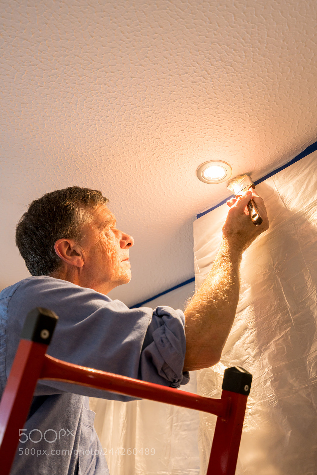 Sony a7R II sample photo. Senior adult man painting photography