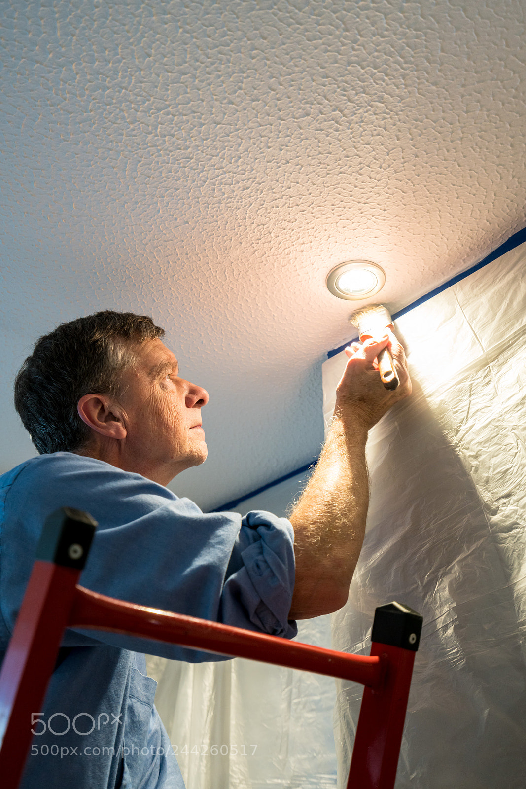 Sony a7R II sample photo. Senior adult man painting photography