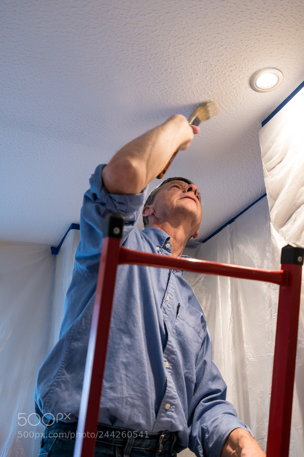 Sony a7R II sample photo. Senior adult man painting photography