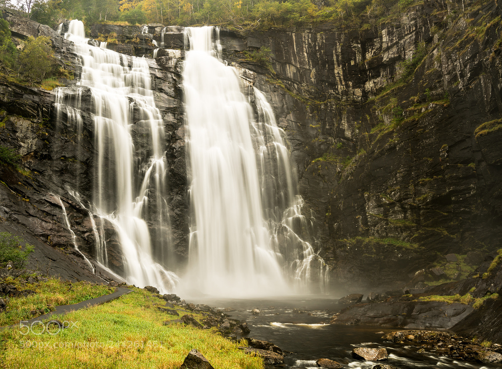 Sony a7R II sample photo. Skjervsfossen waterfall near granvin photography
