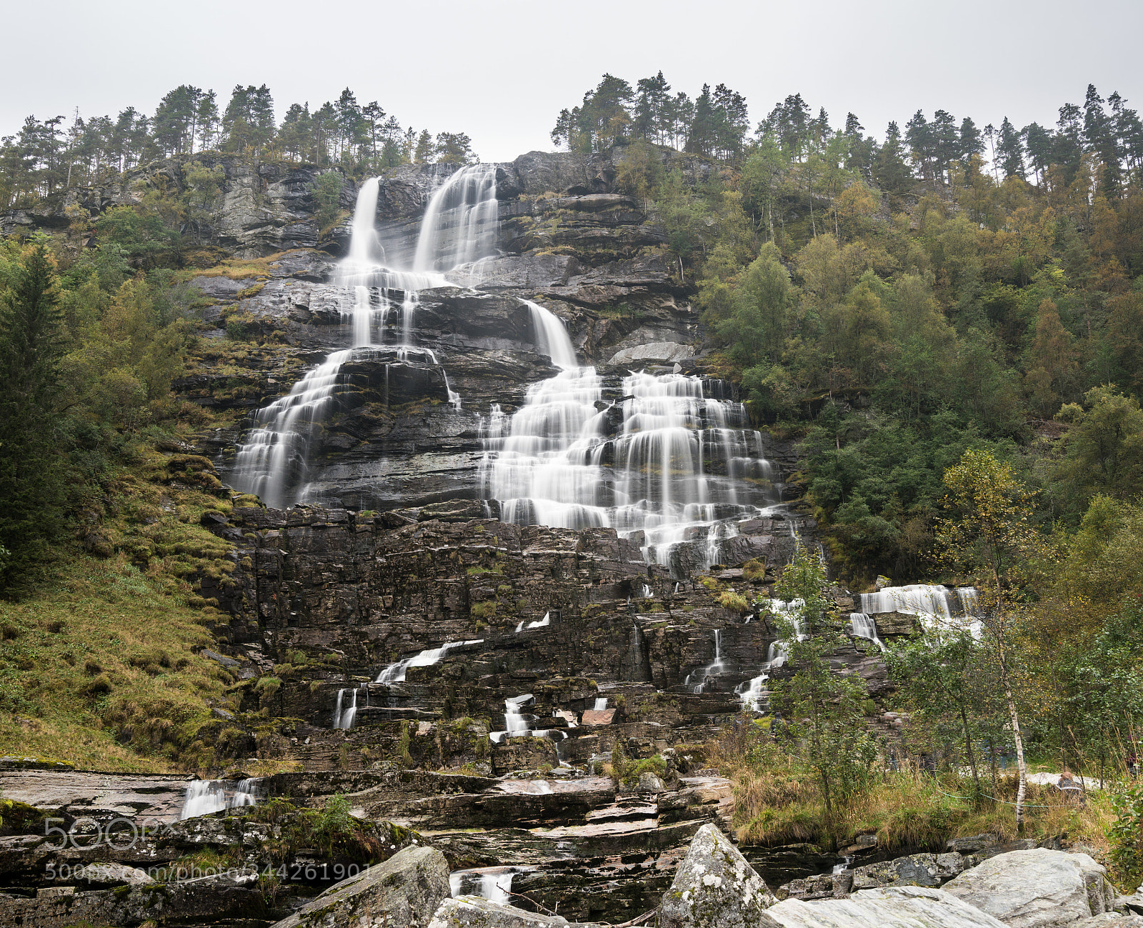Sony a7R II sample photo. Tvindefossen waterfall near voss photography