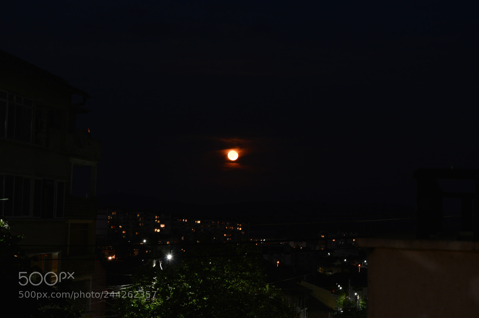Nikon D3200 sample photo. Full moon photography