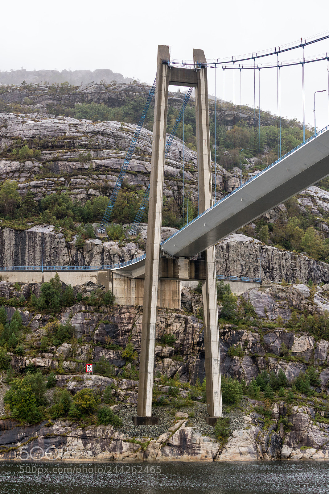 Sony a7R II sample photo. Lysefjord suspension bridge across photography