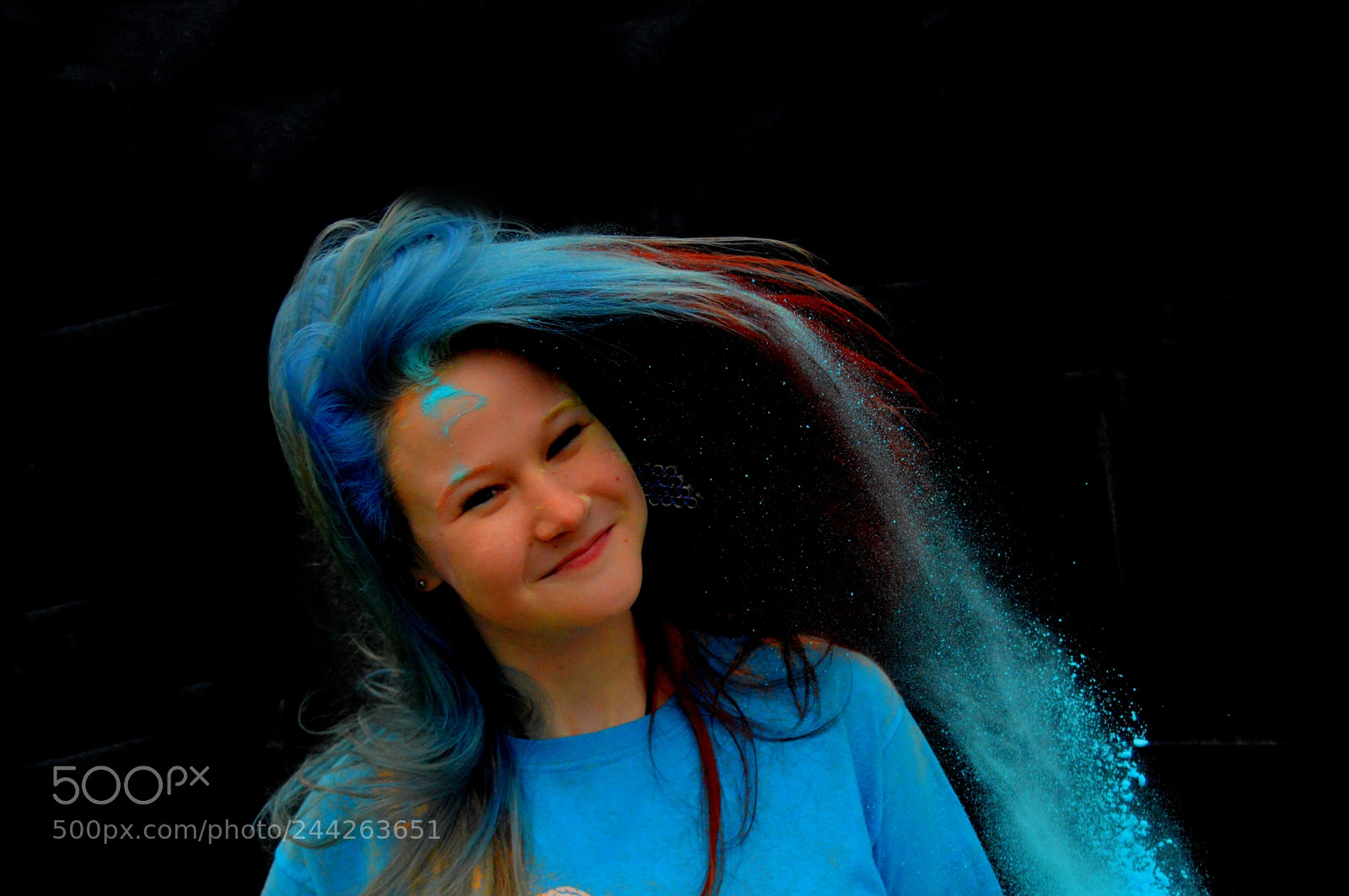 Nikon D3200 sample photo. Holi colours photography