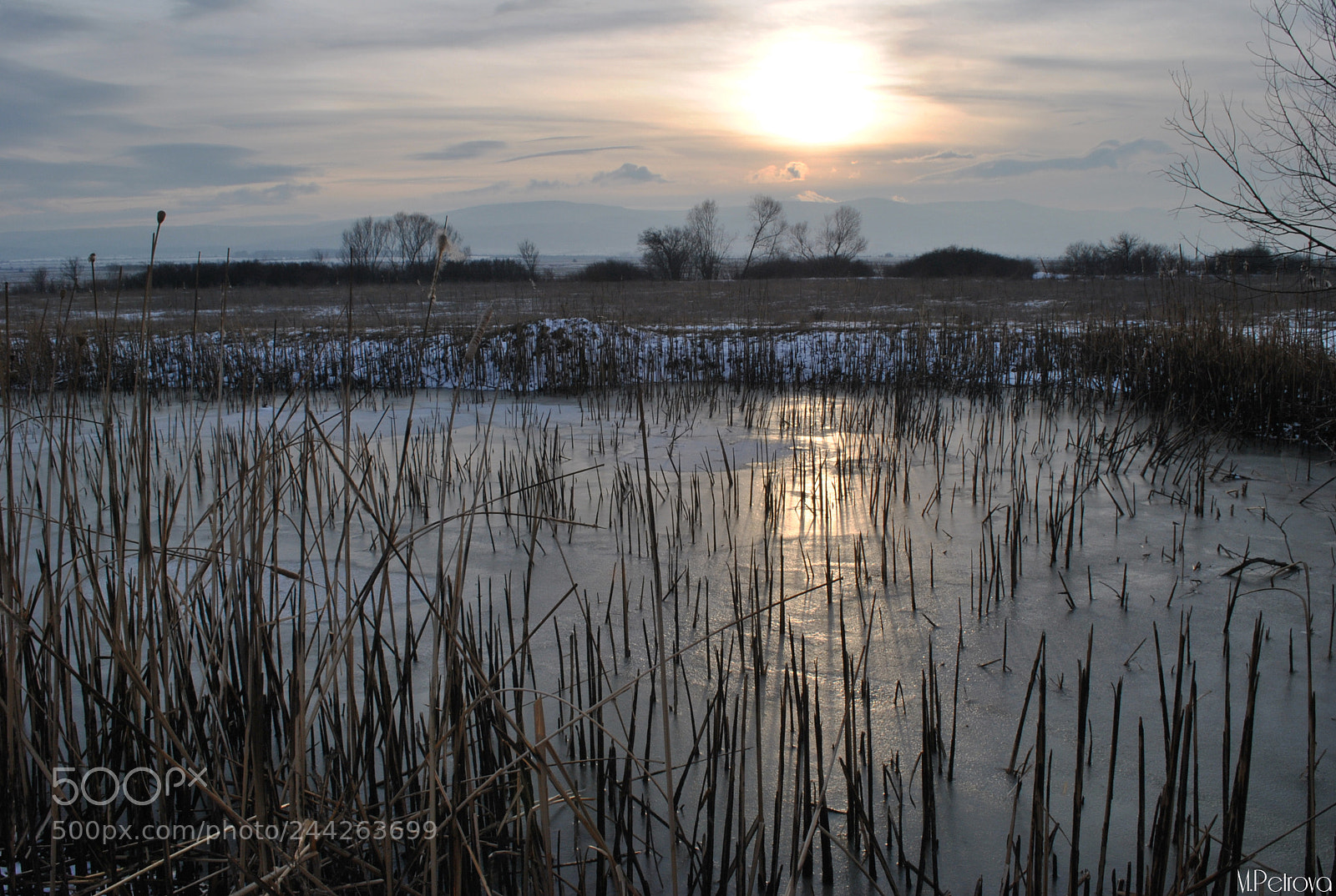 Nikon D3000 sample photo. Winter lake photography