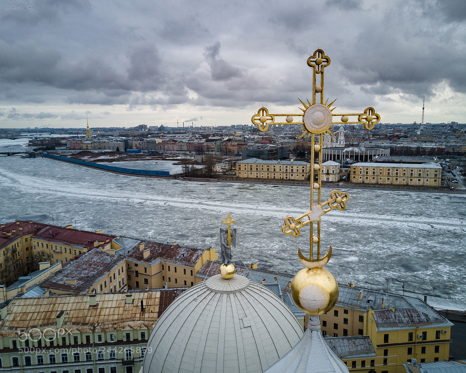 DJI FC220 sample photo. Winter city photography