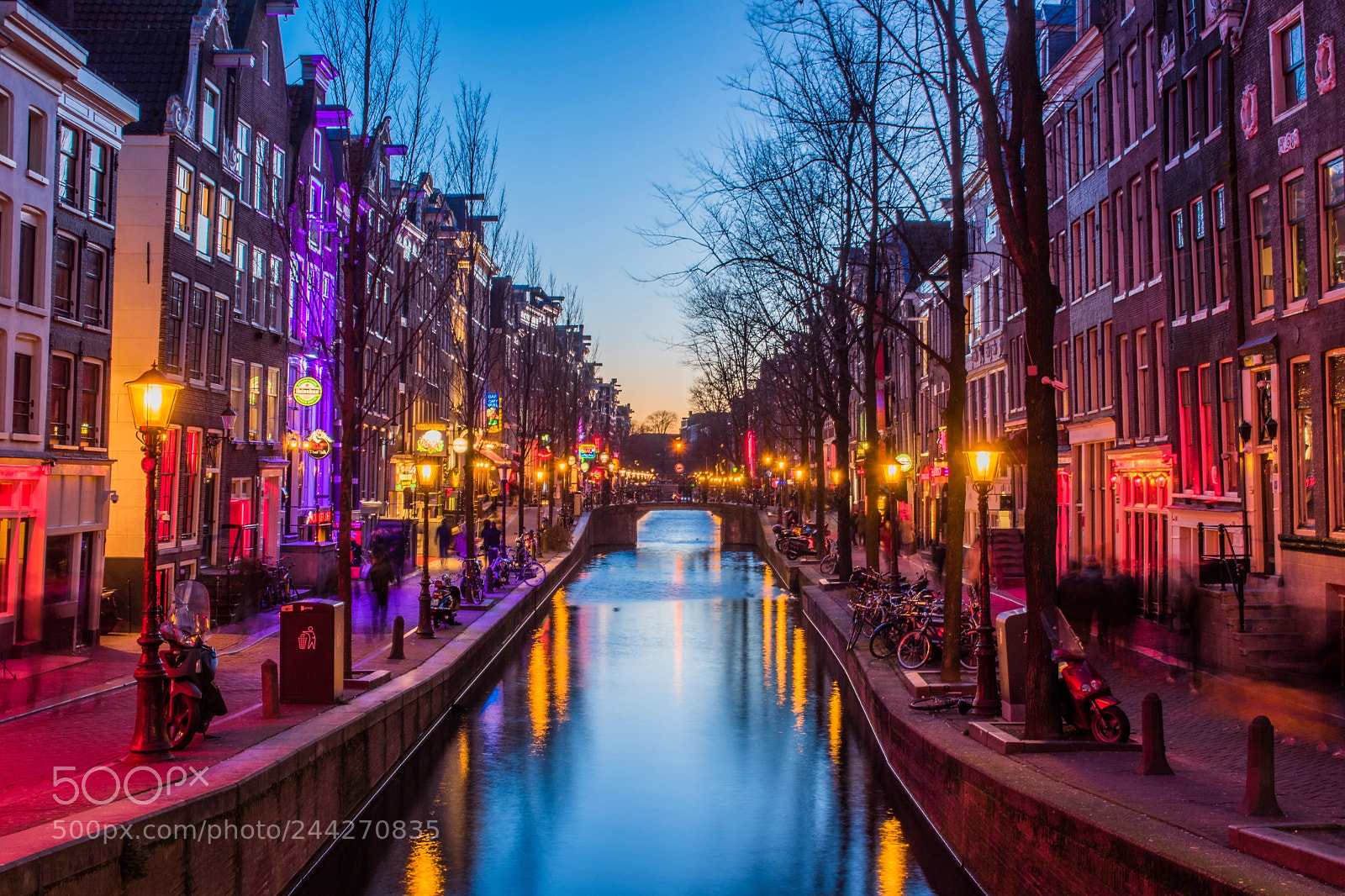 Nikon D5500 sample photo. Red light district sunset photography