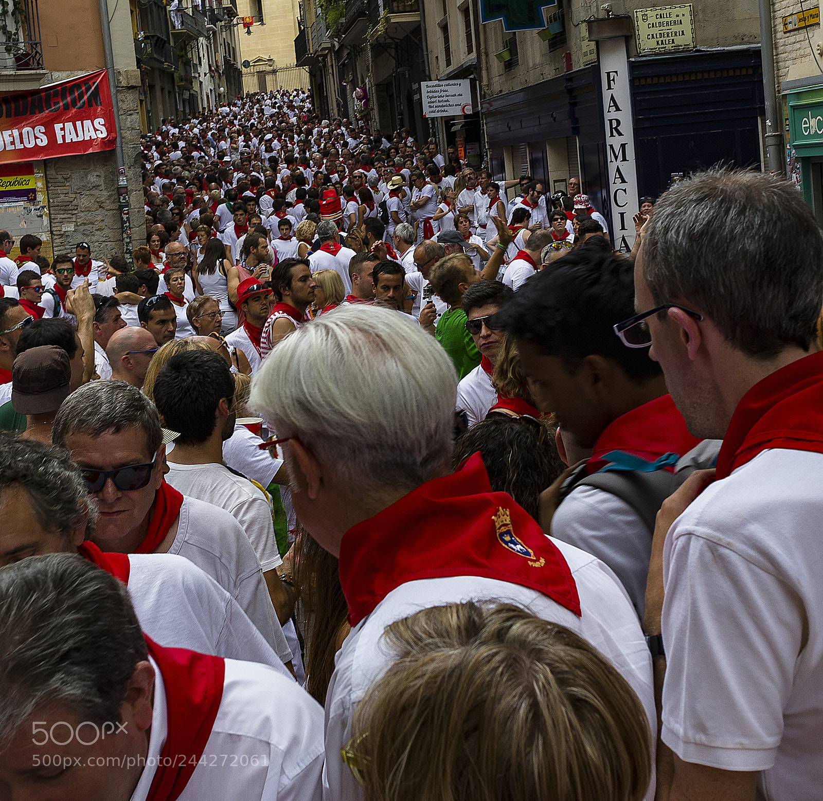 Canon EOS 7D Mark II sample photo. Human river.san fermin photography