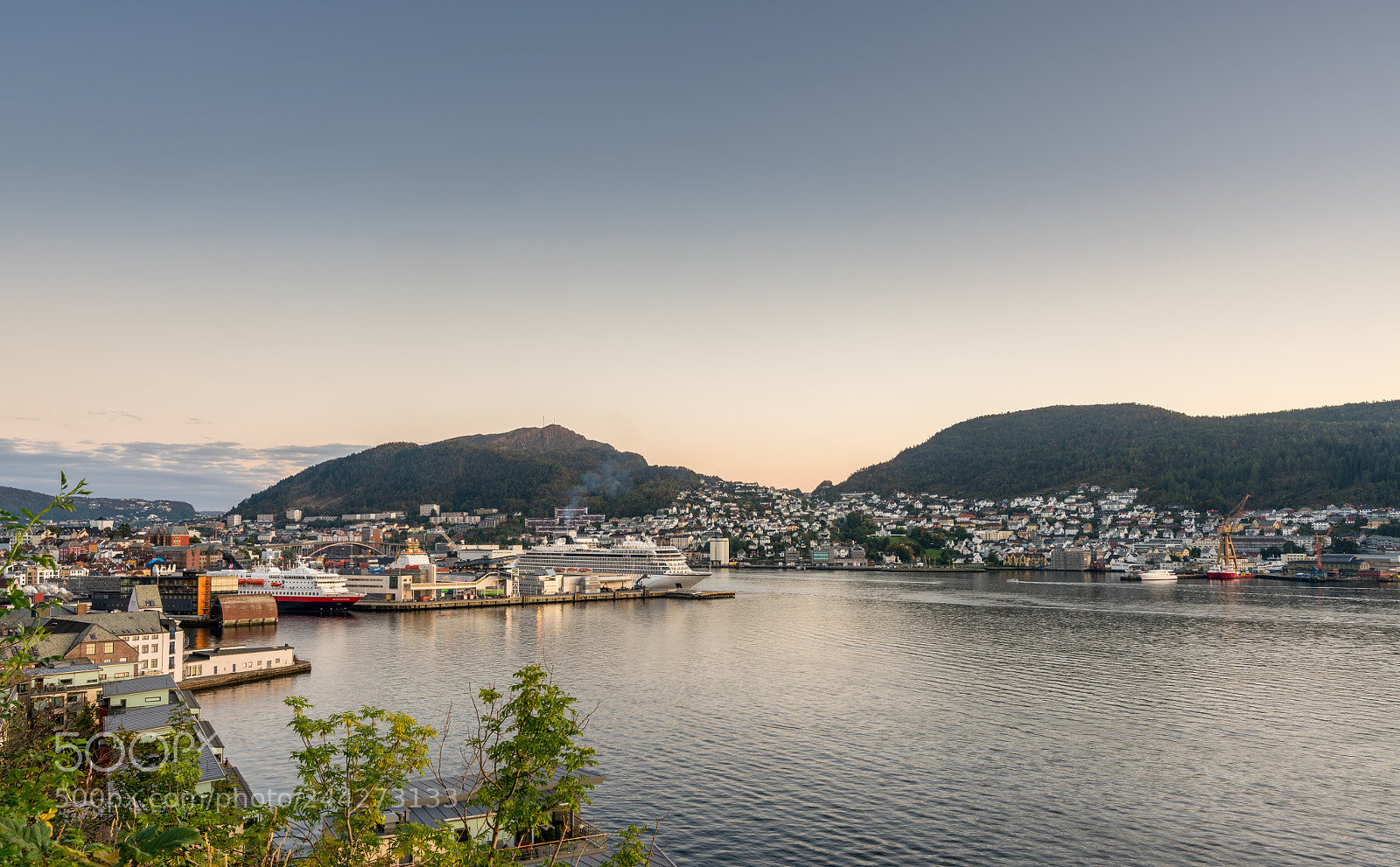 Sony a7R II sample photo. Panorama of bergen waterfront photography