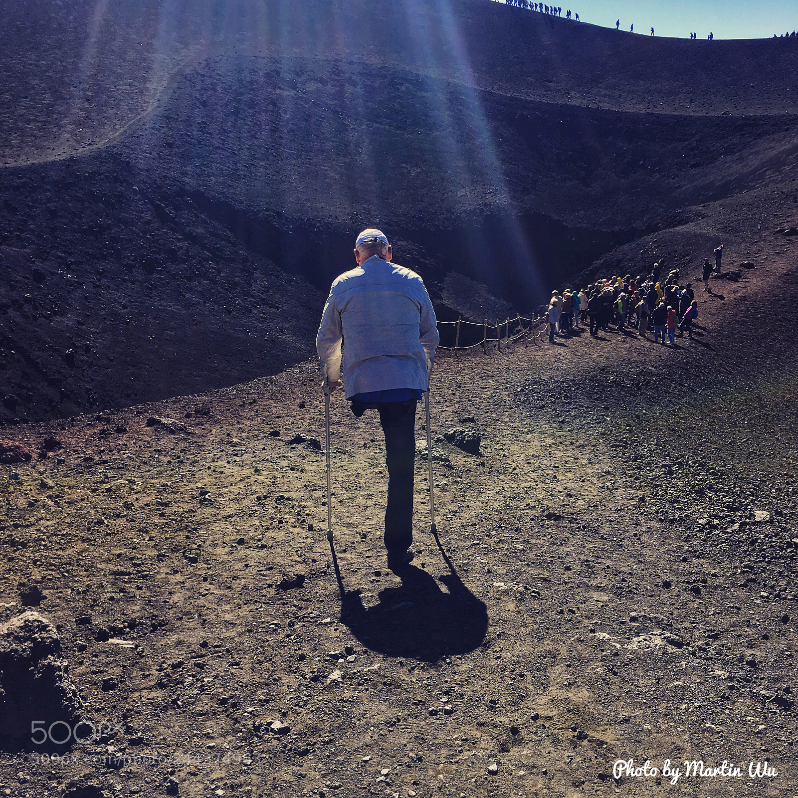 Apple iPhone 6s sample photo. The one-leg man hiking photography