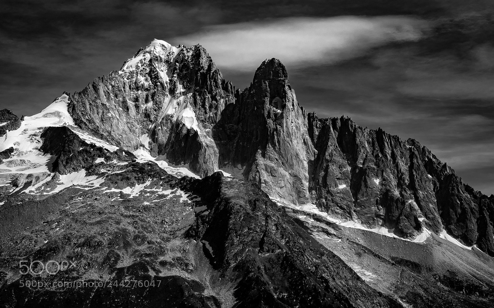 Fujifilm X-T1 sample photo. Aiguille verte, chamonix french photography
