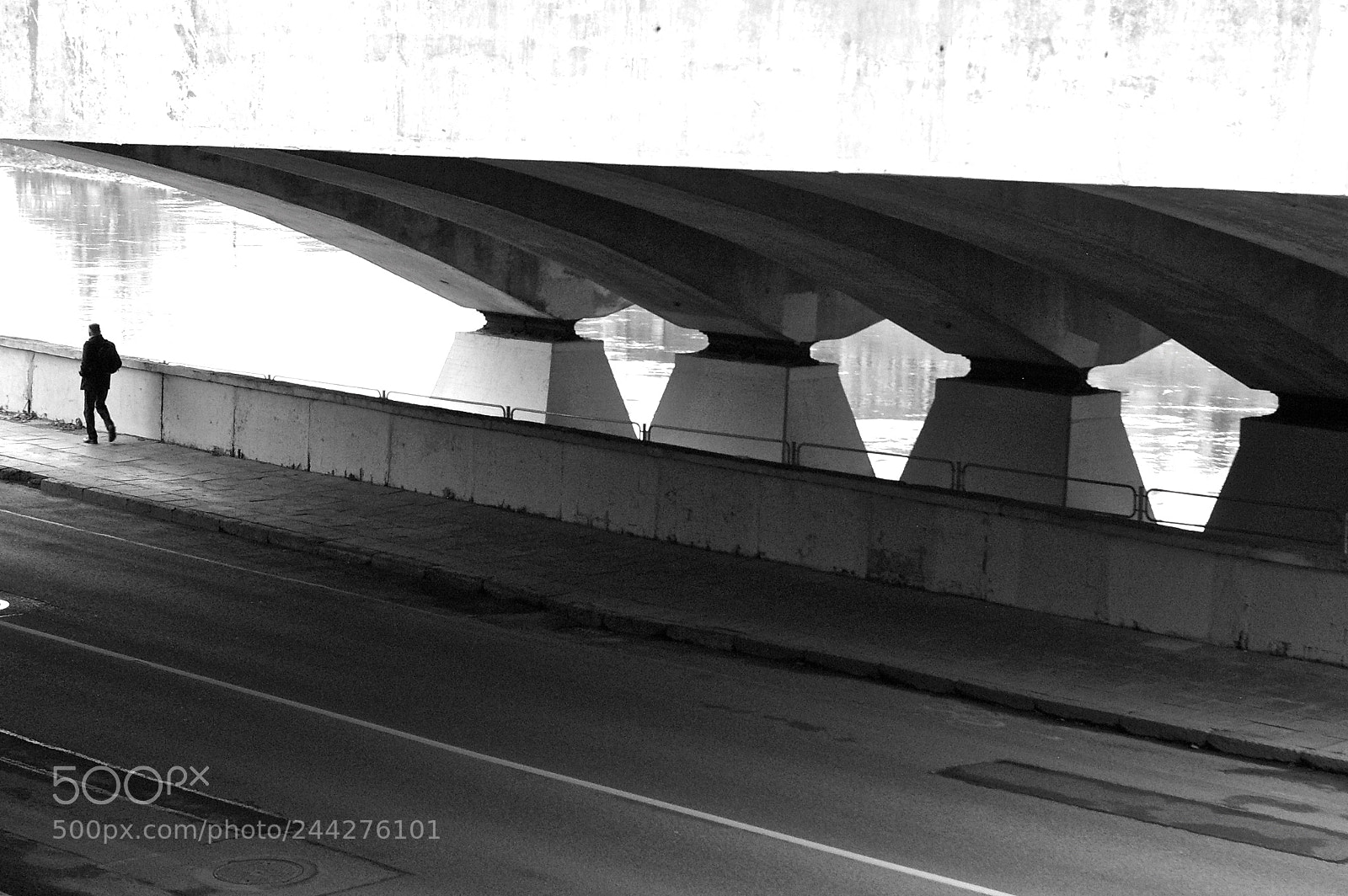 Pentax K100D sample photo. Under the bridge photography