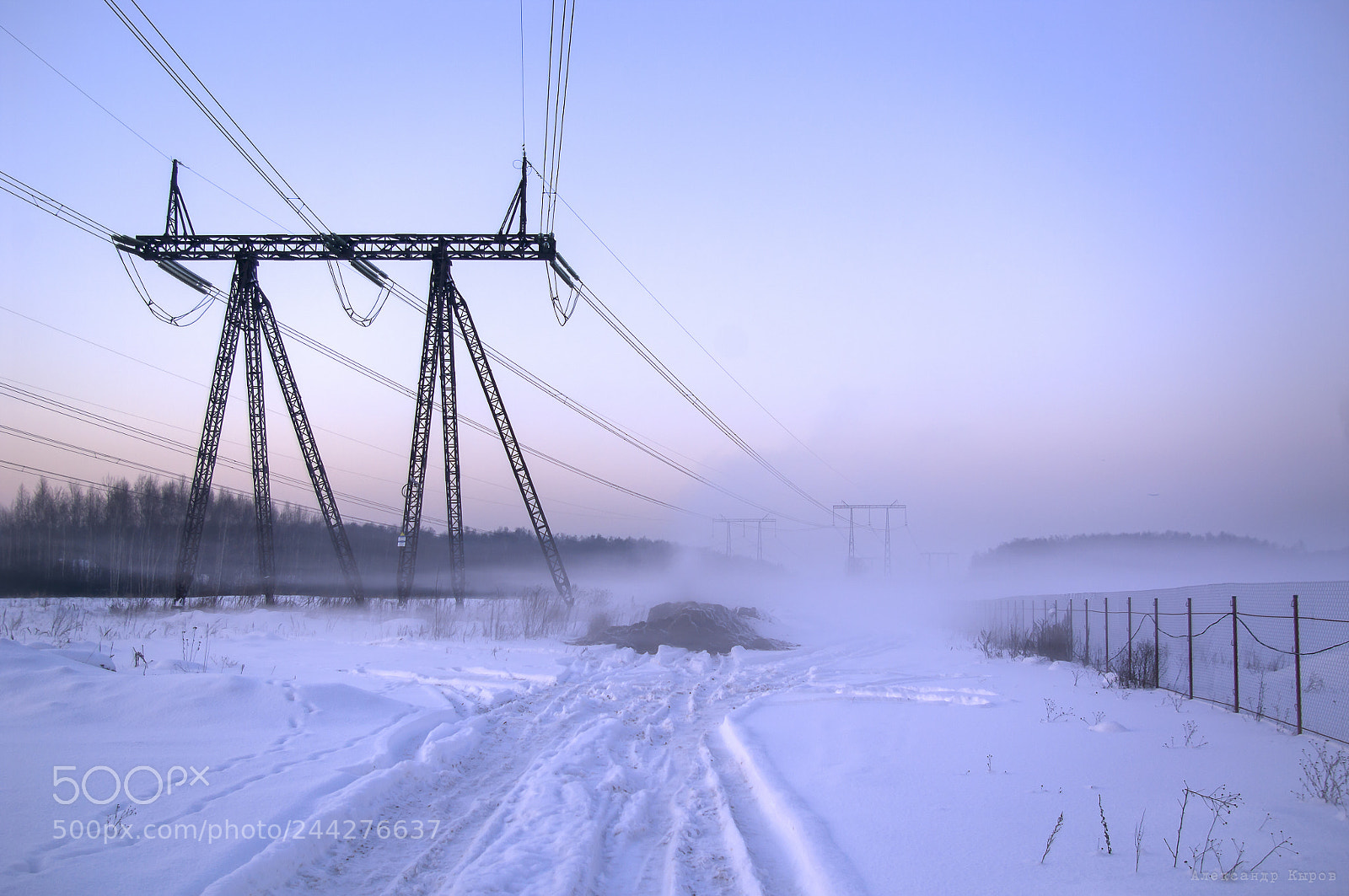 Pentax K20D sample photo. Winter fog photography