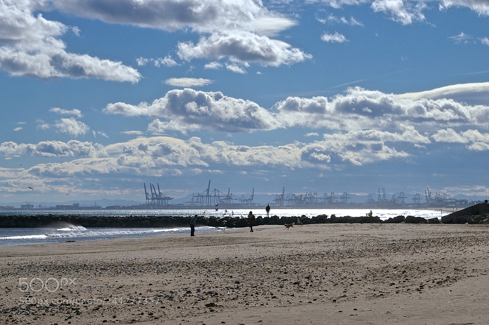 Pentax K100D sample photo. Valencian beach photography