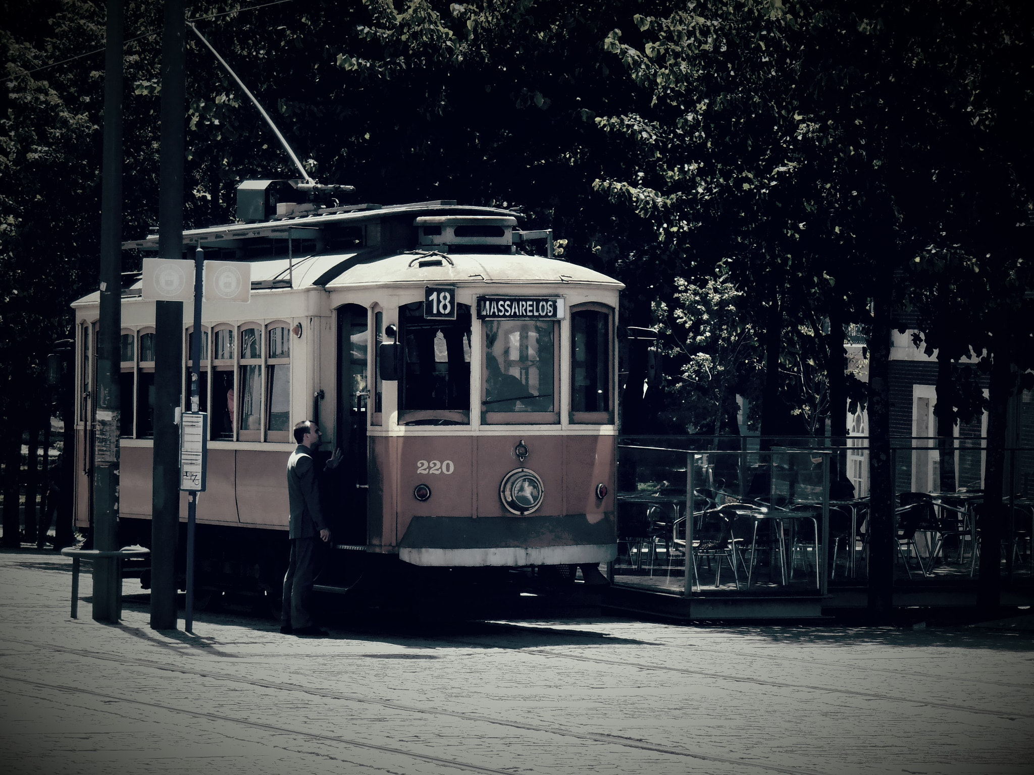 Olympus VR310,D720 sample photo. Vintage tram photography