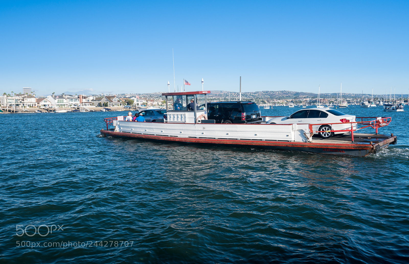 Sony a7R II sample photo. Small car ferry crossing photography