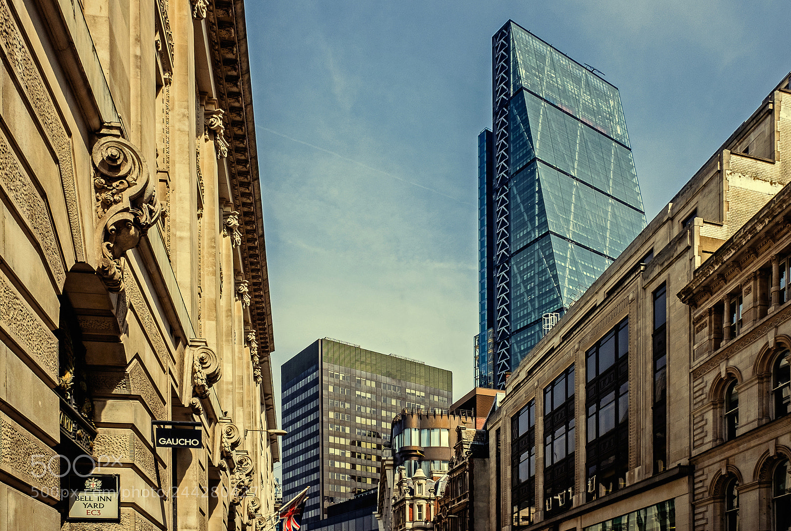 Fujifilm X70 sample photo. Bishopgate skyline view cross photography