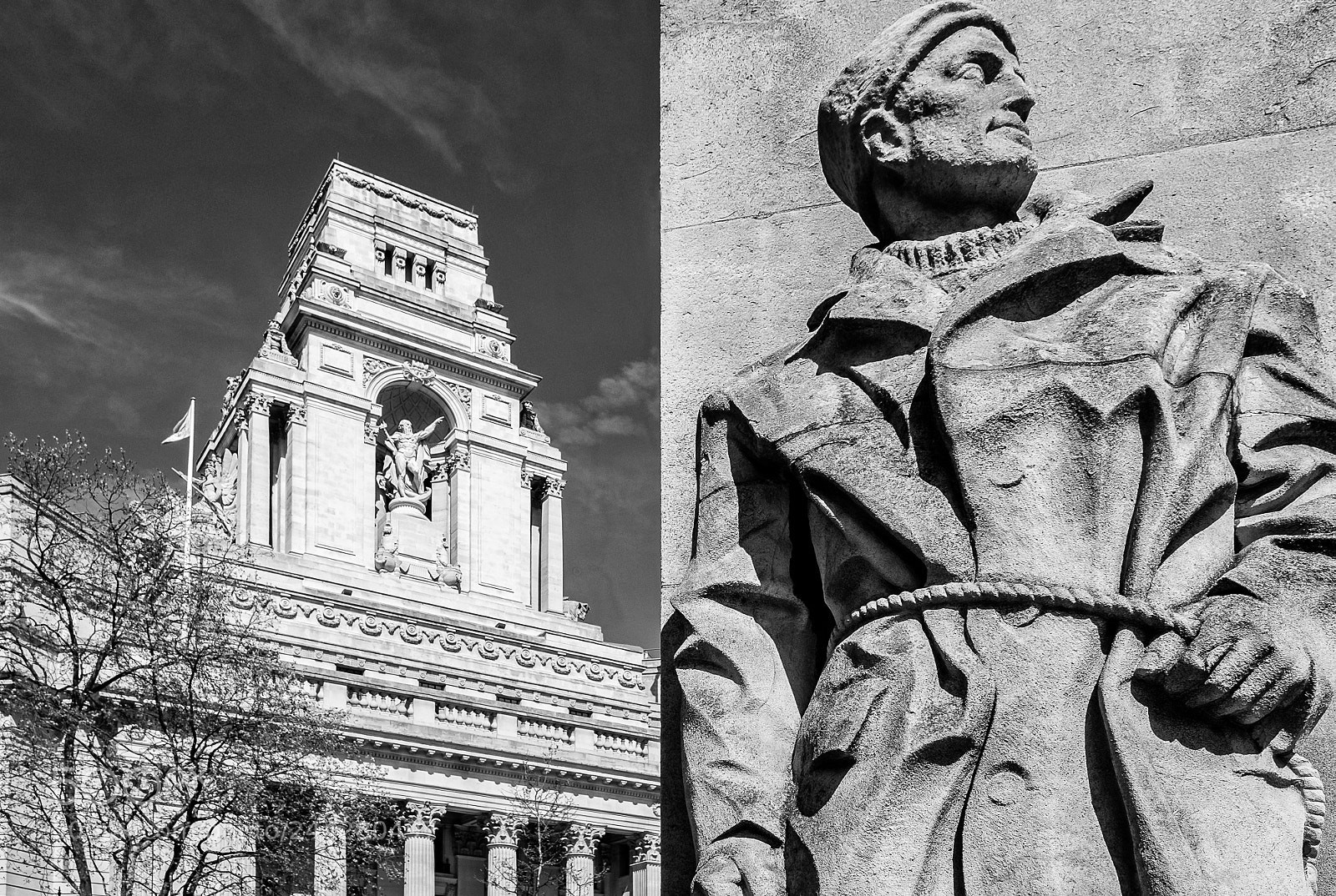 Fujifilm X70 sample photo. Sculpture merchant navy memorial photography