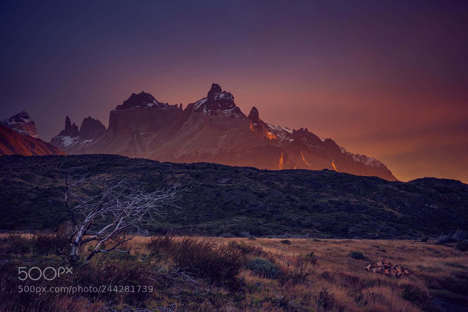 Pentax K-1 sample photo. Sunset from paine grande photography