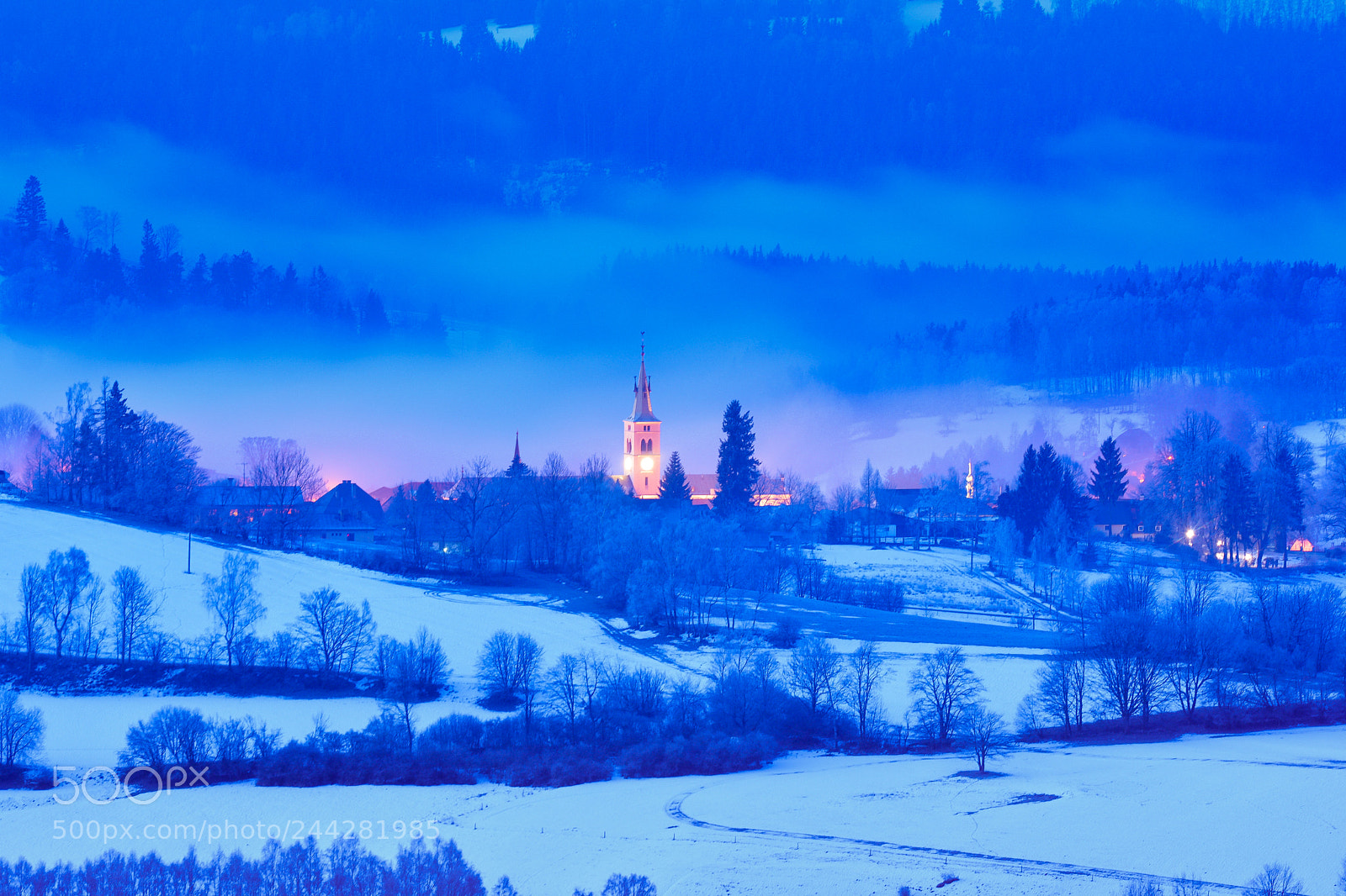 Nikon D7100 sample photo. Church in winter landscape photography