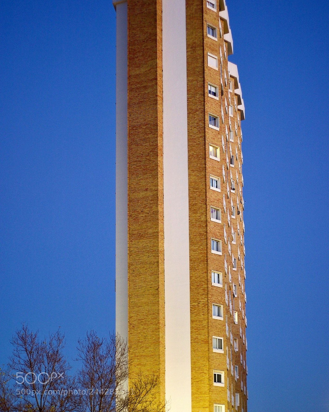 Canon EOS 10D sample photo. Tall building at dusk photography