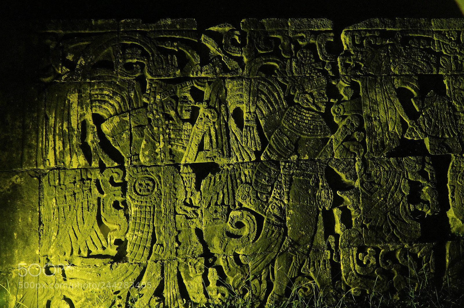 Sony Alpha a3500 sample photo. Mayan ruins in yellow photography