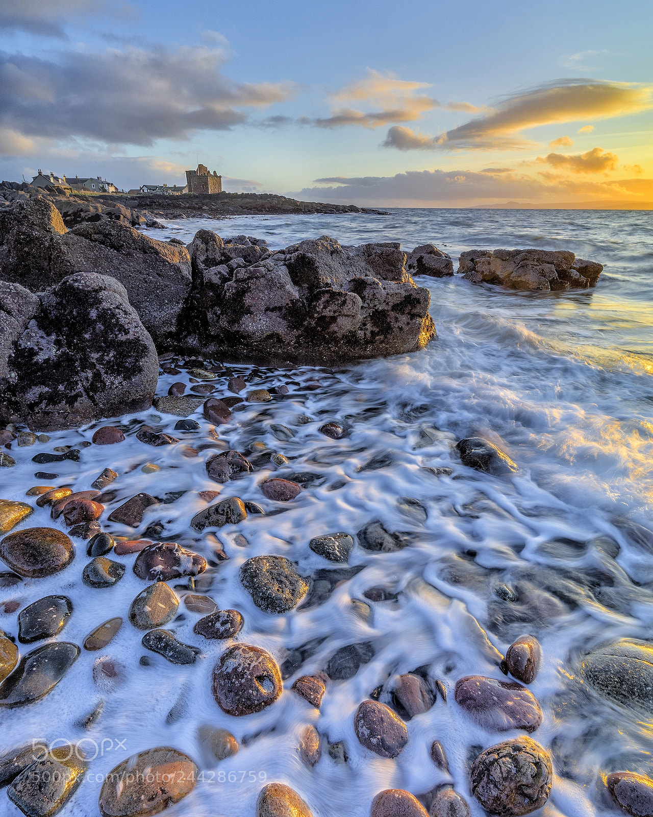 Sony a7R sample photo. Portencross castle photography