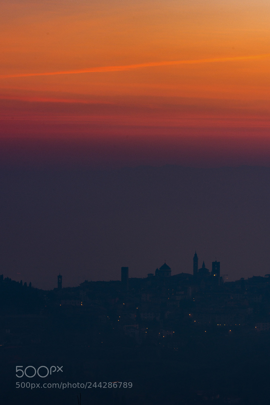 Nikon D7200 sample photo. Bergamo skyline during sunset photography