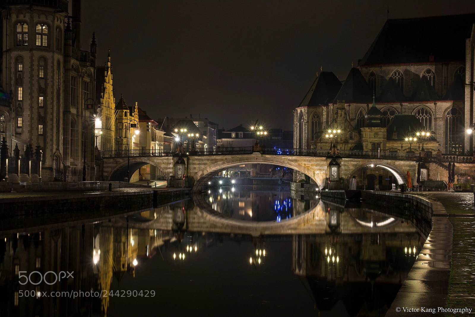 Nikon D7100 sample photo. Ghent at night photography