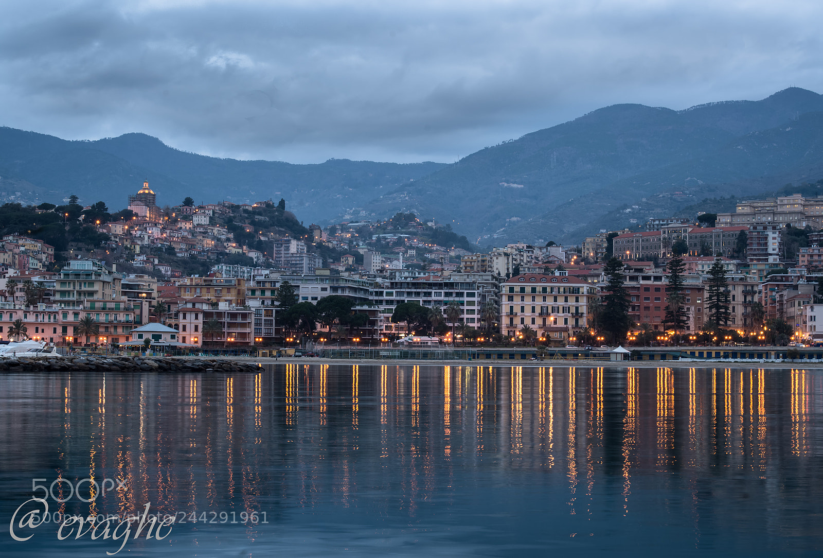 Nikon D610 sample photo. Sanremo by night photography