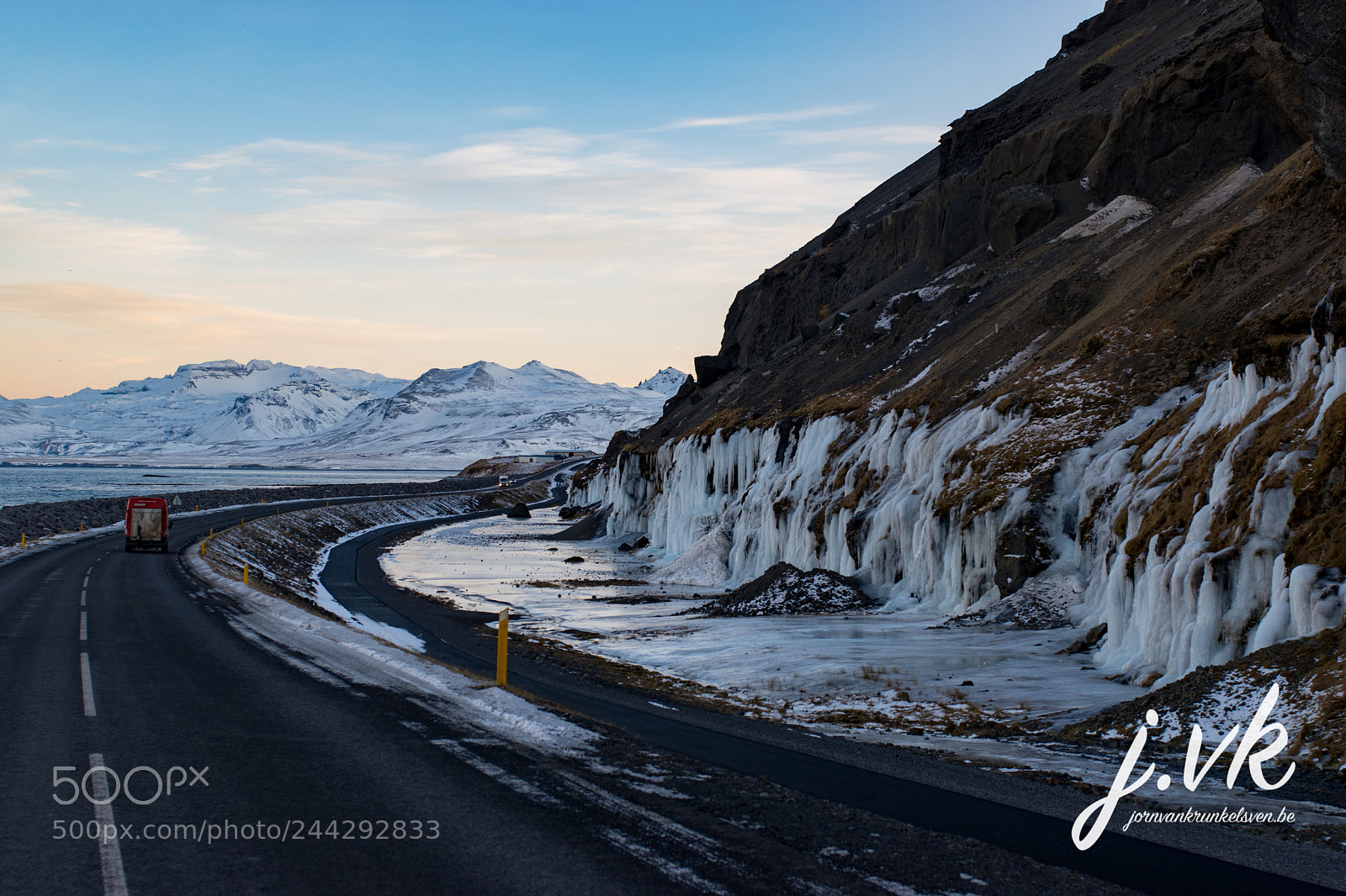 Nikon D5600 sample photo. Roadside frozen waterfalls photography