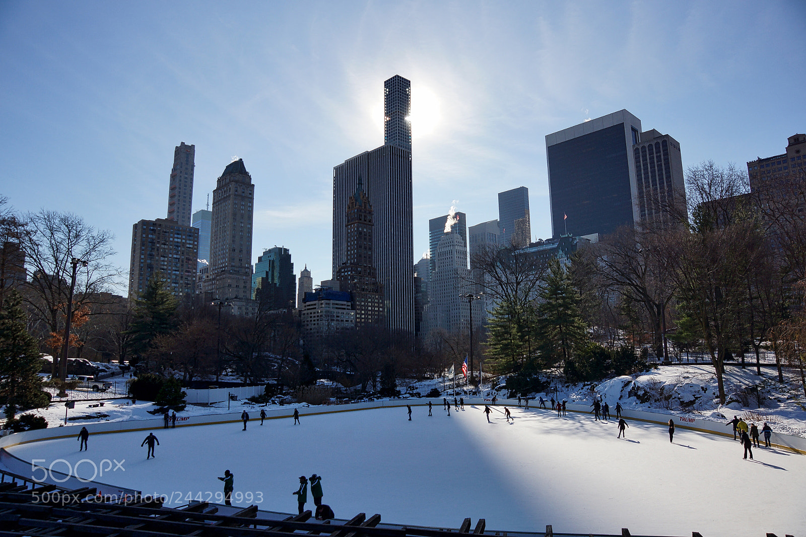Sony SLT-A65 (SLT-A65V) sample photo. Central park ice skating photography