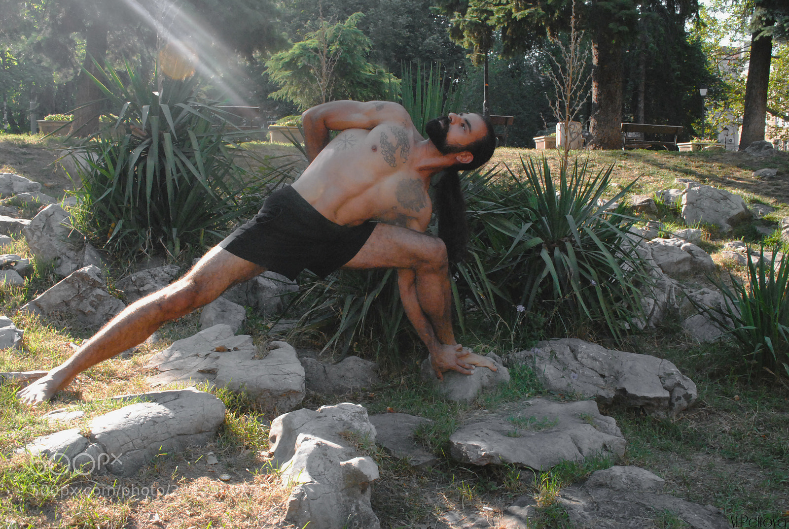 Nikon D3000 sample photo. Urban yoga photography