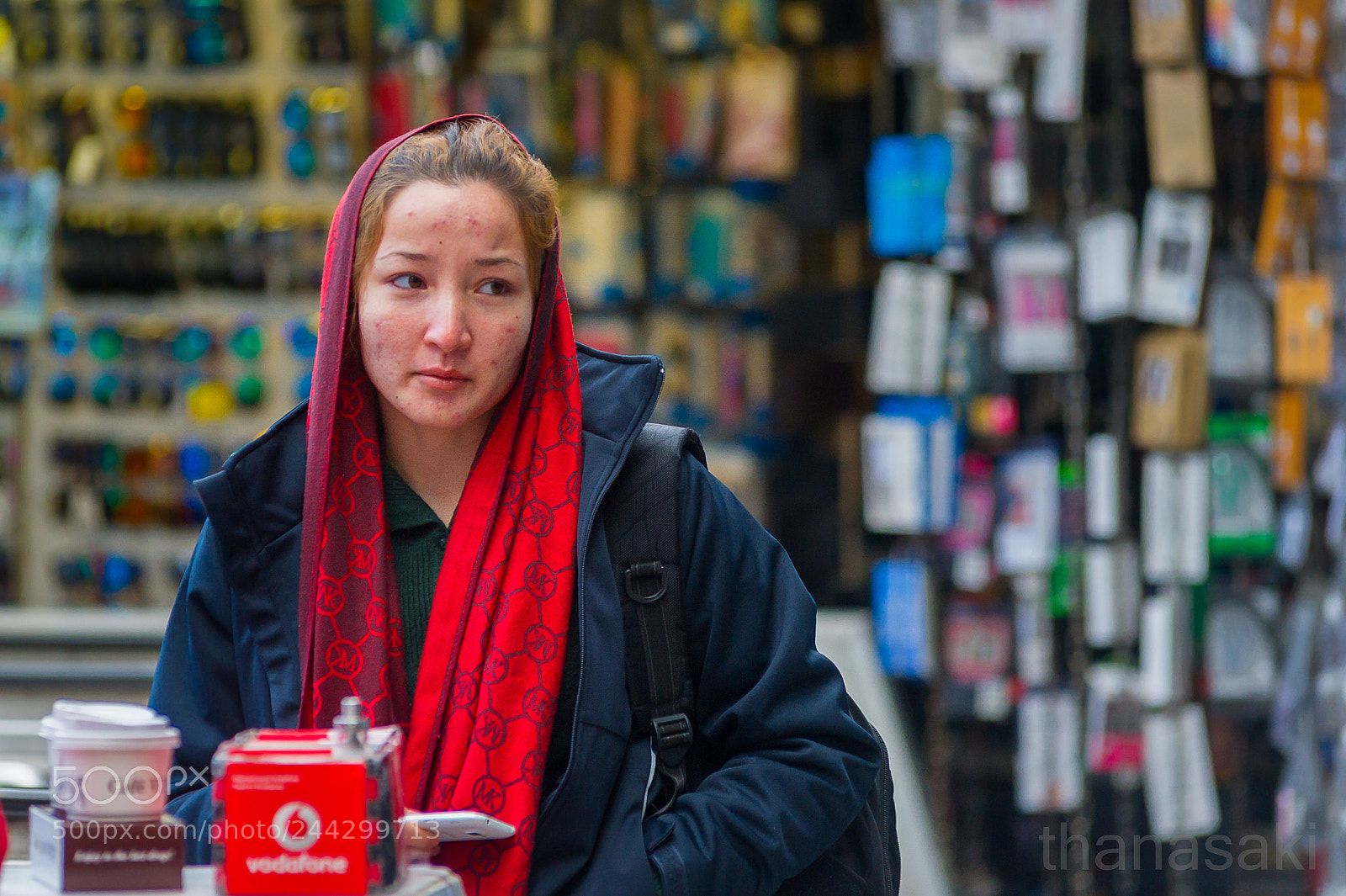 Nikon D3S sample photo. Red scarf ii photography