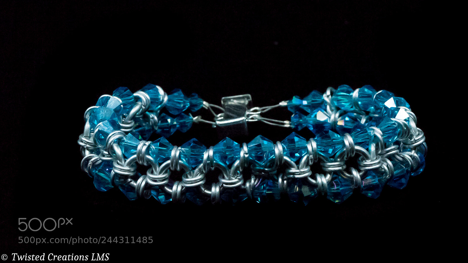 Sony a7 II sample photo. Chainmail and crystal bracelet photography