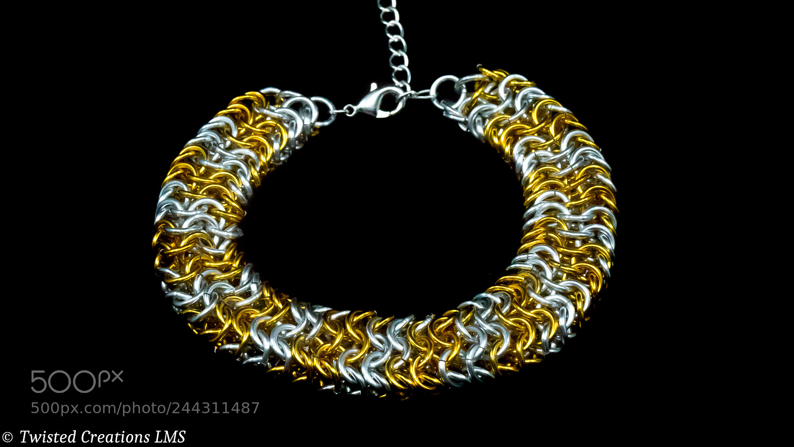 Sony a7 II sample photo. Chainmail tube bracelet silver photography