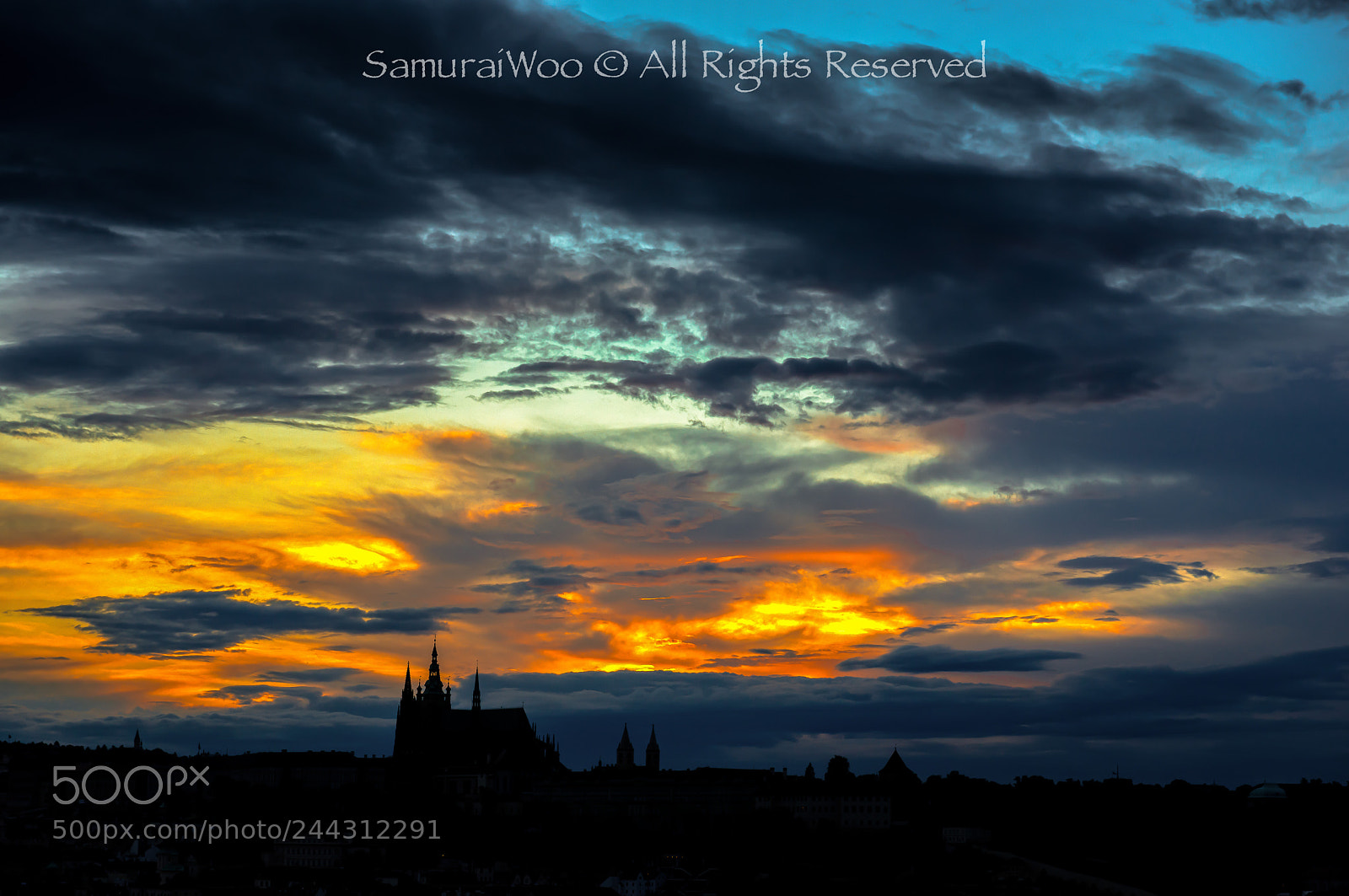 Nikon D800 sample photo. Sunset in praha photography