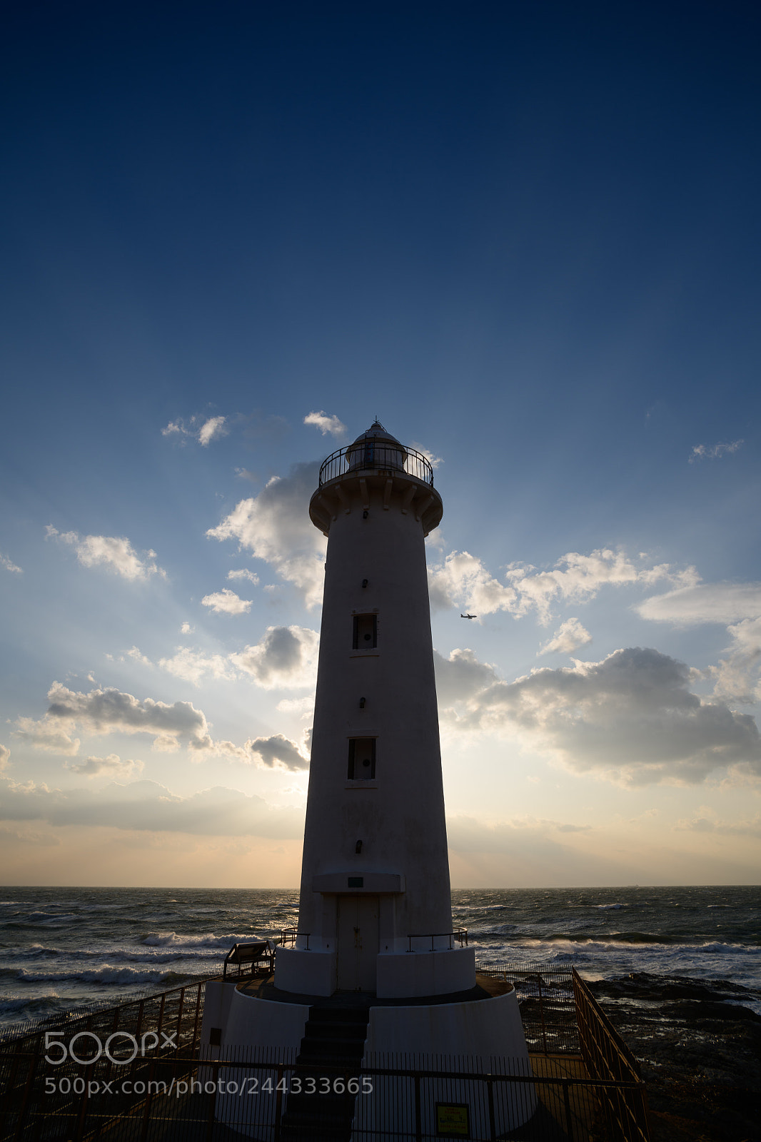 Nikon D850 sample photo. Lighthouse and airplane photography
