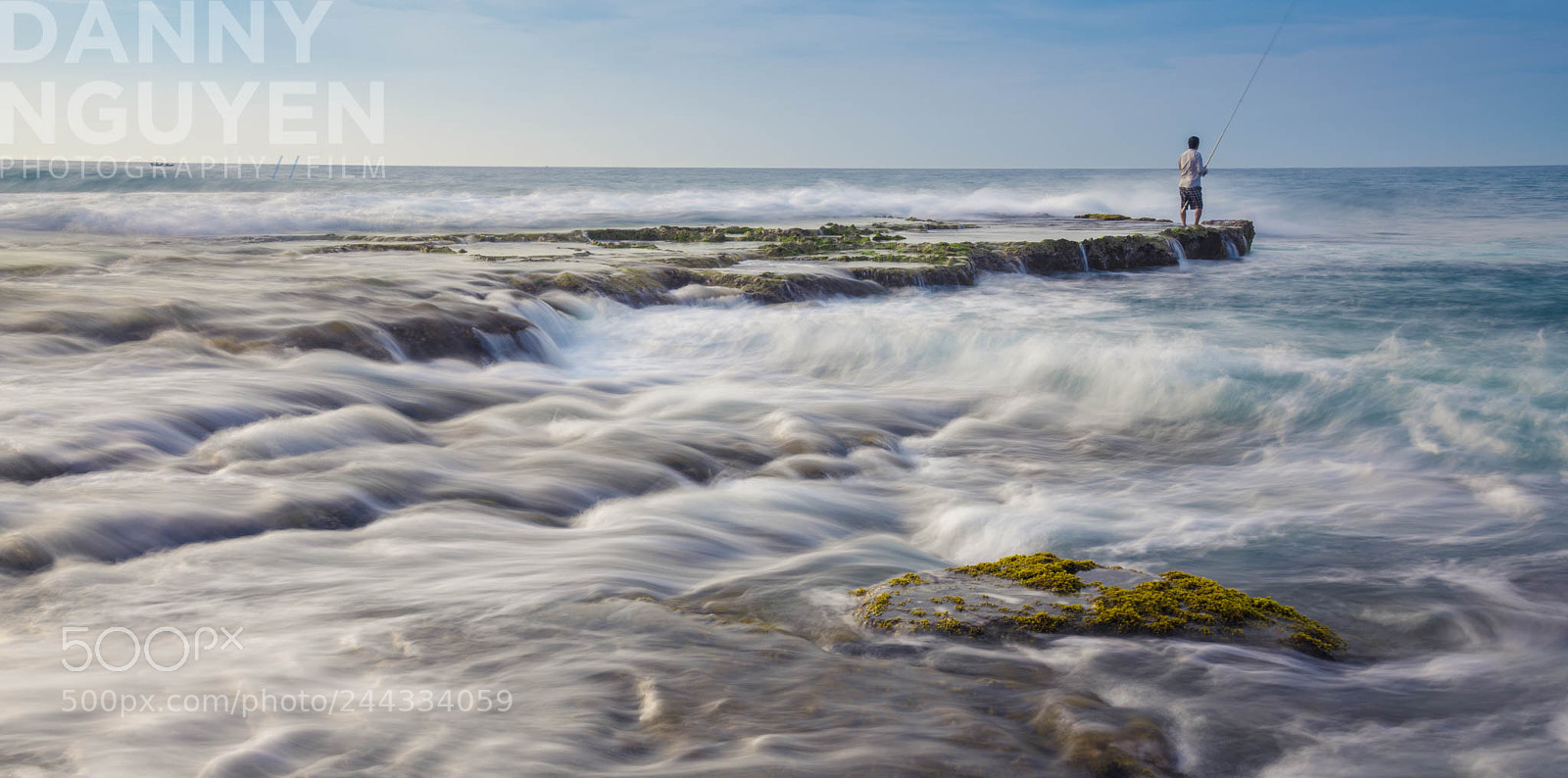 Sony a7R III sample photo. Fishing by the rock photography