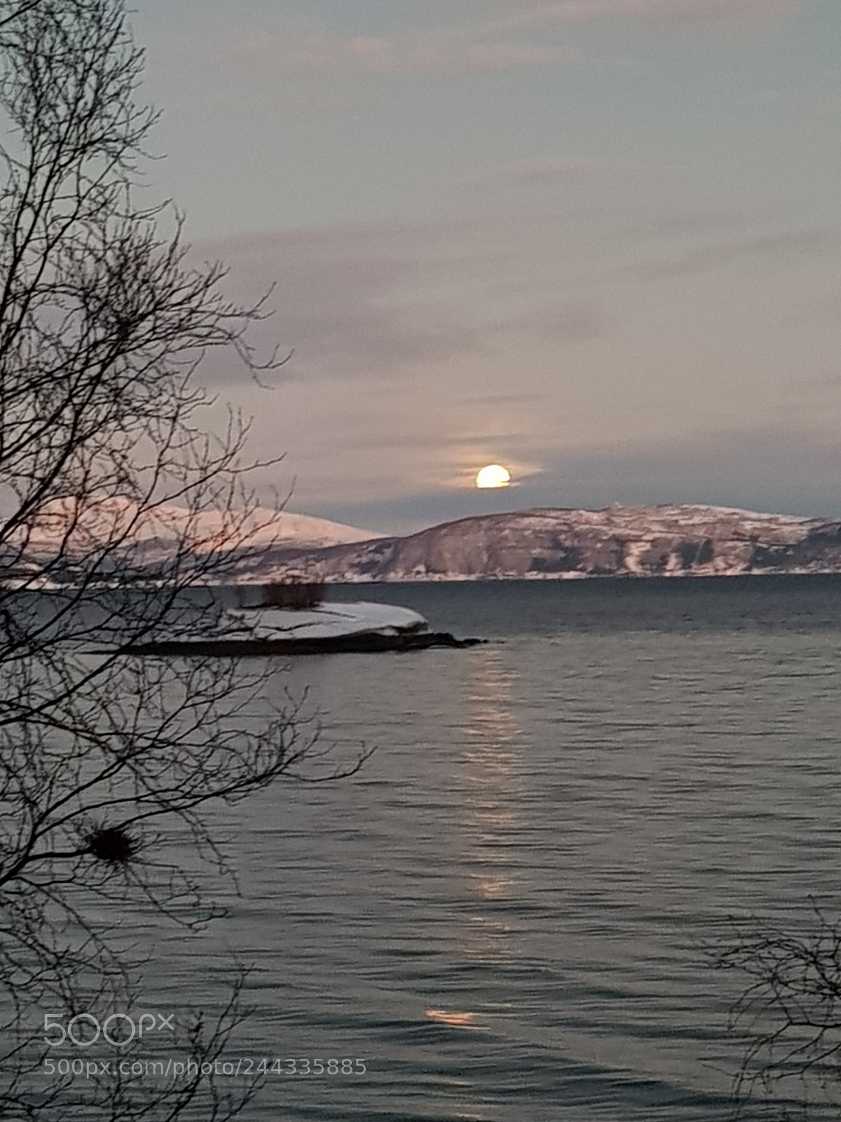 Samsung Galaxy S8 sample photo. Moonset photography