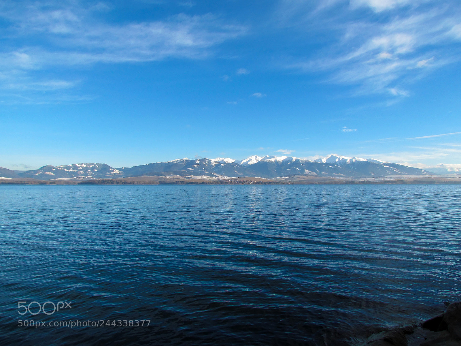 Canon PowerShot SX30 IS sample photo. Winter lake and mountains photography