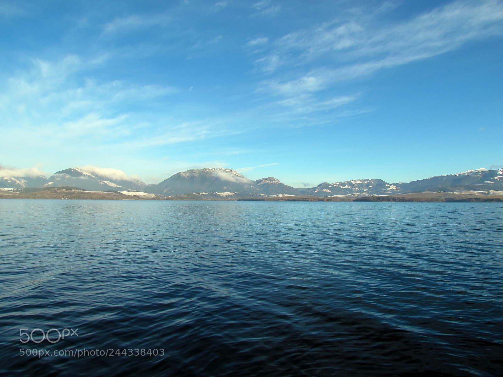 Canon PowerShot SX30 IS sample photo. Winter lake and mountains photography