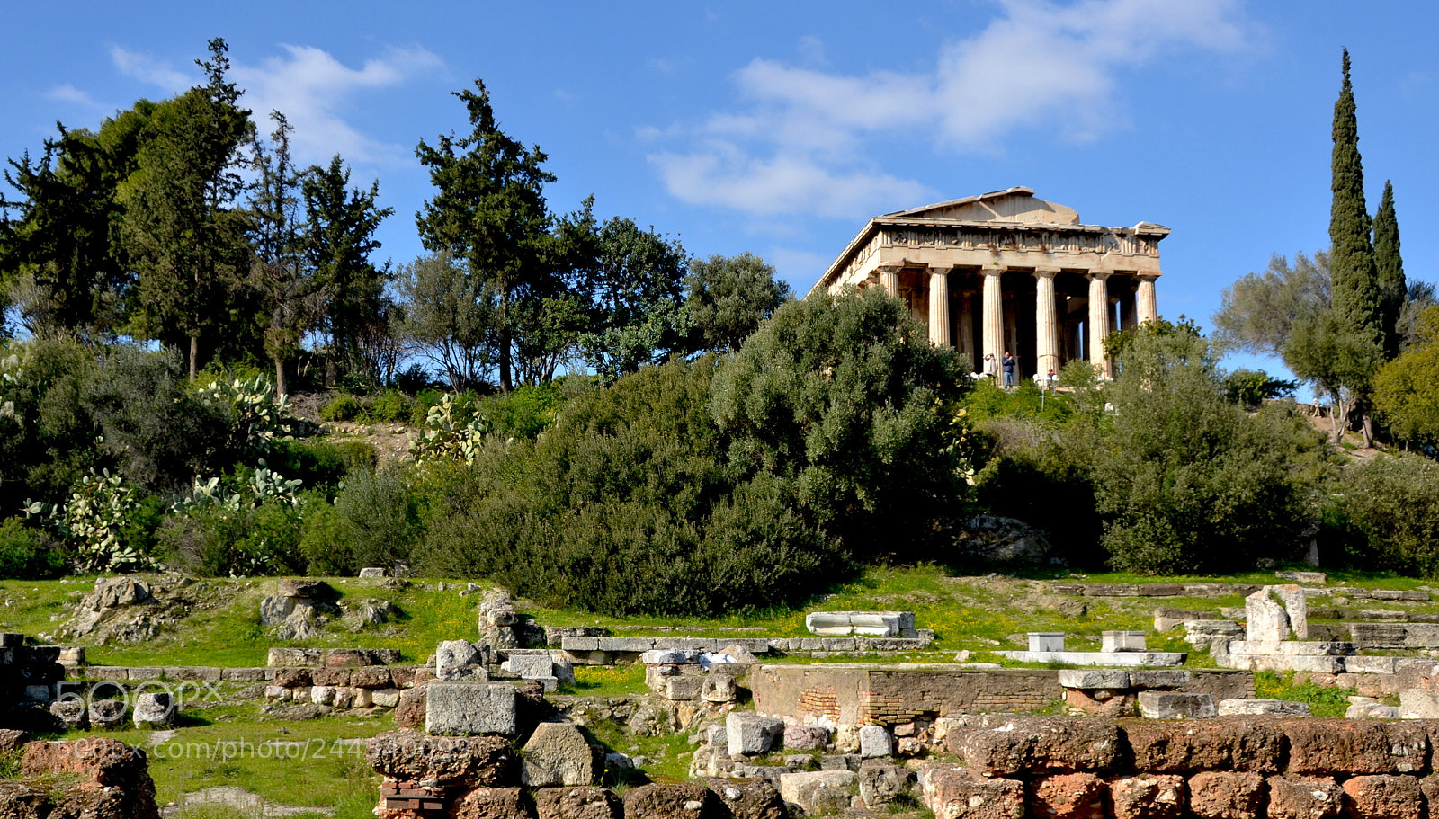 Nikon D3100 sample photo. Temple of hephaestus landscape photography