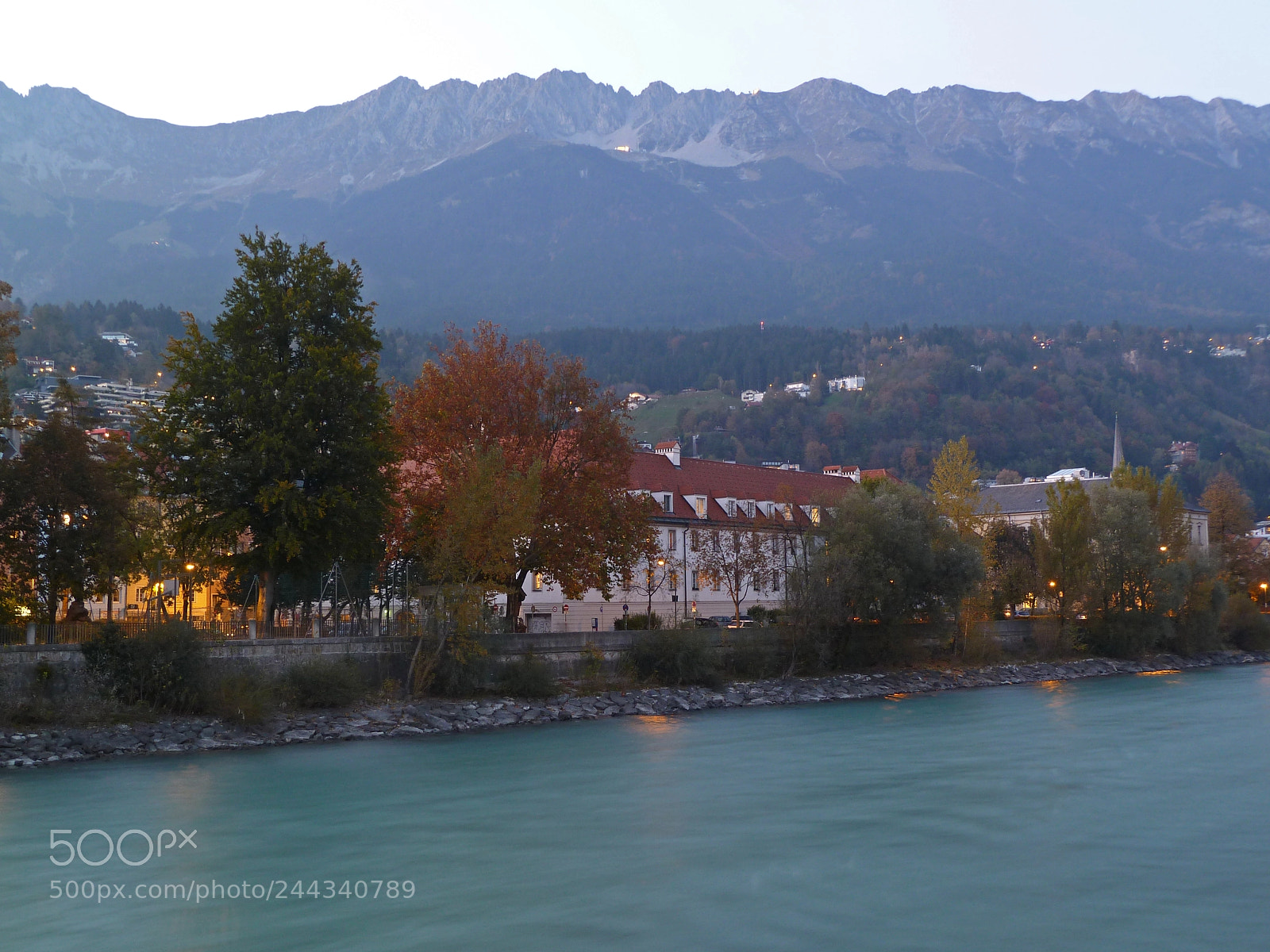 Panasonic Lumix DMC-ZS7 (Lumix DMC-TZ10) sample photo. Innsbruck at dusk photography