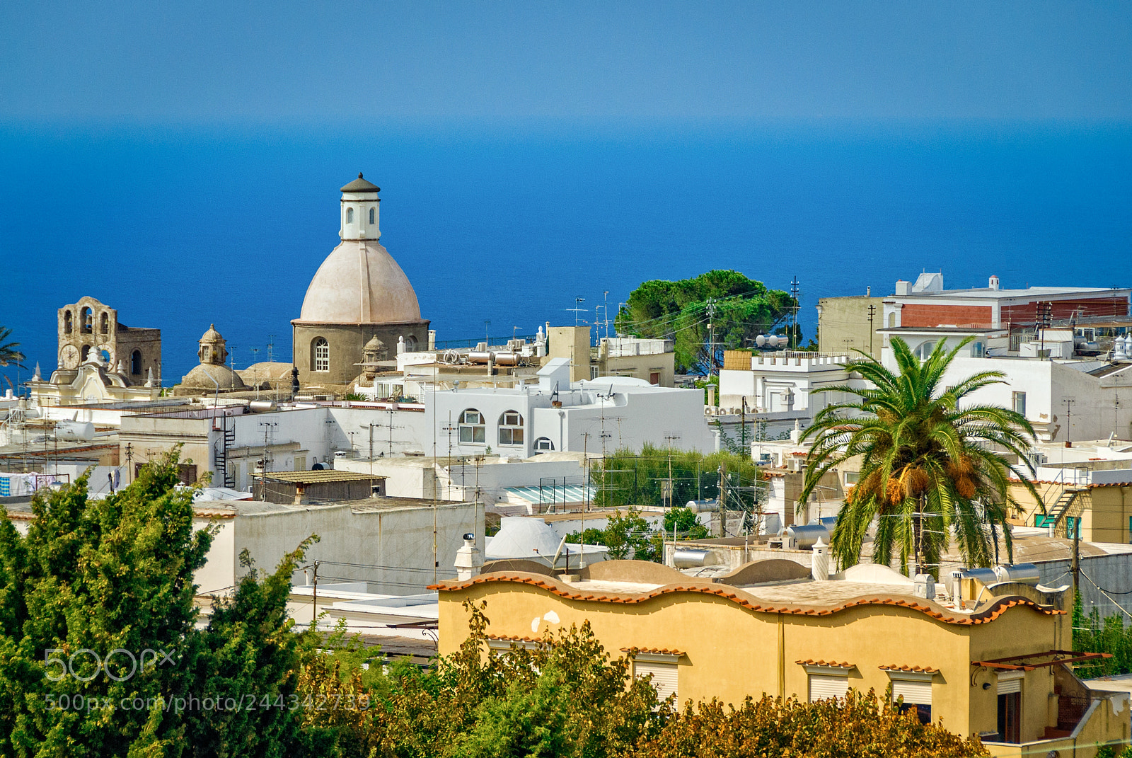 Nikon D200 sample photo. Anacapri rooftops photography