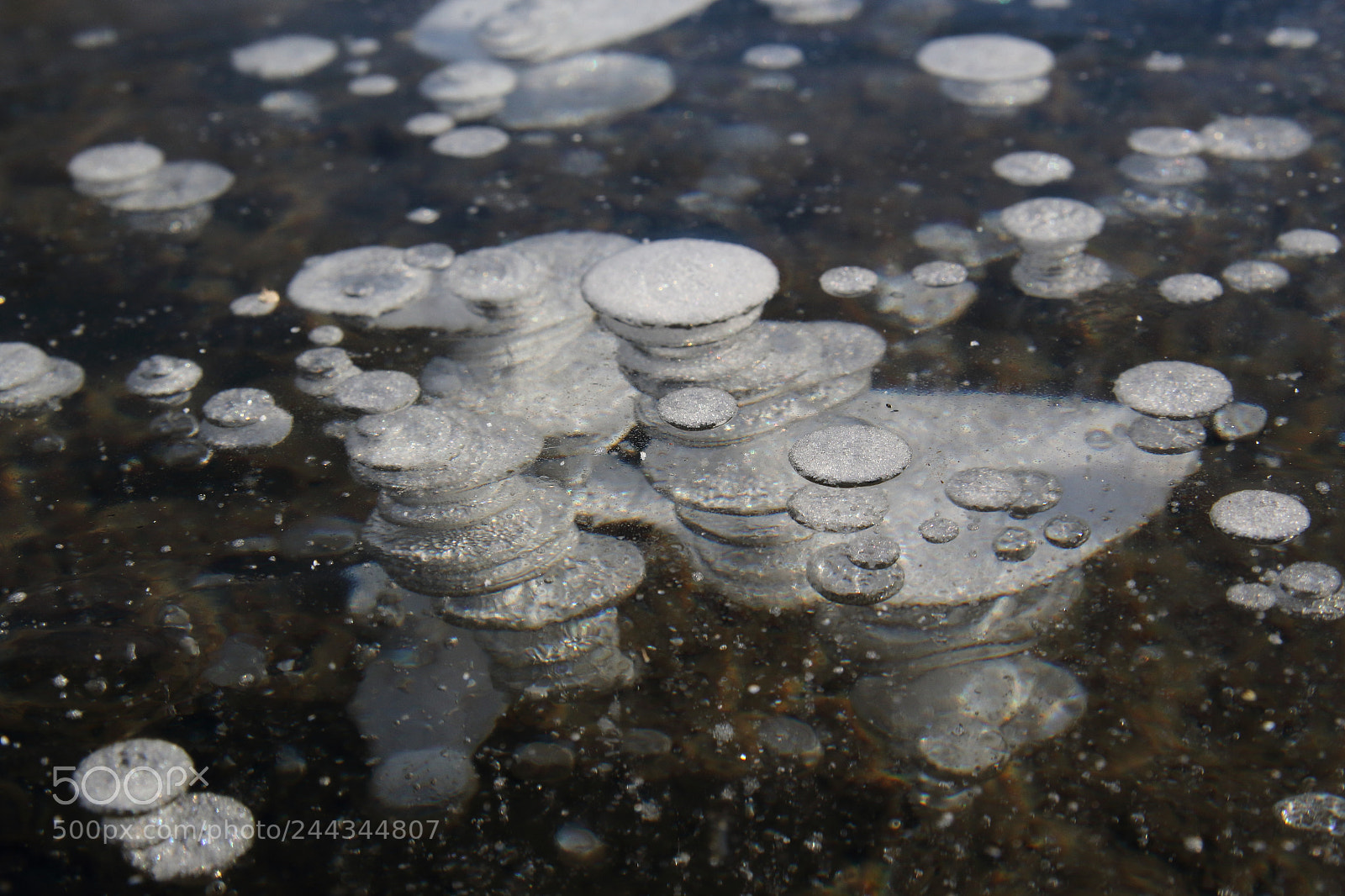 Canon EOS 7D Mark II sample photo. Bubble in ice photography