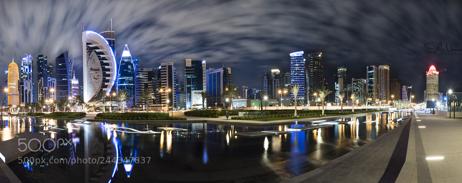 Nikon D810 sample photo. Doha cityscape ,panoramic view photography